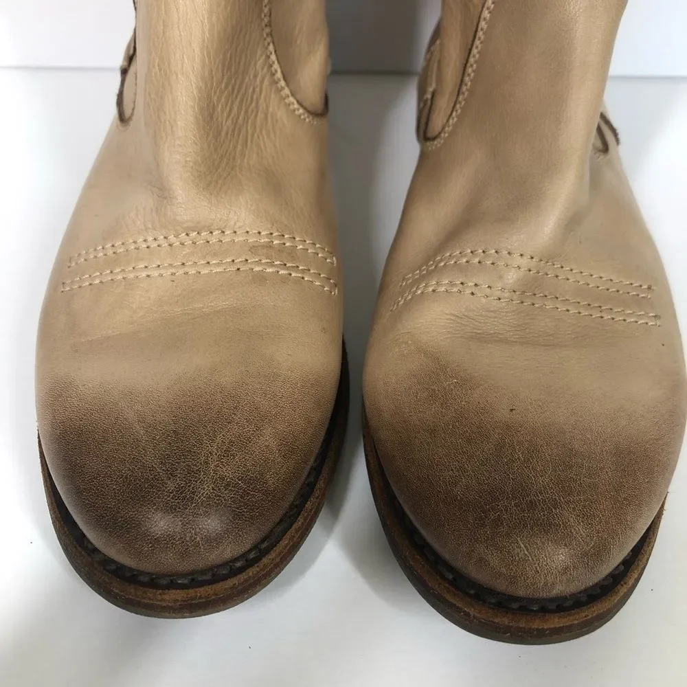 Blackstone Chelsea Side Zip Booties Taupe Western Inspired Ankle Boots 39 US 9